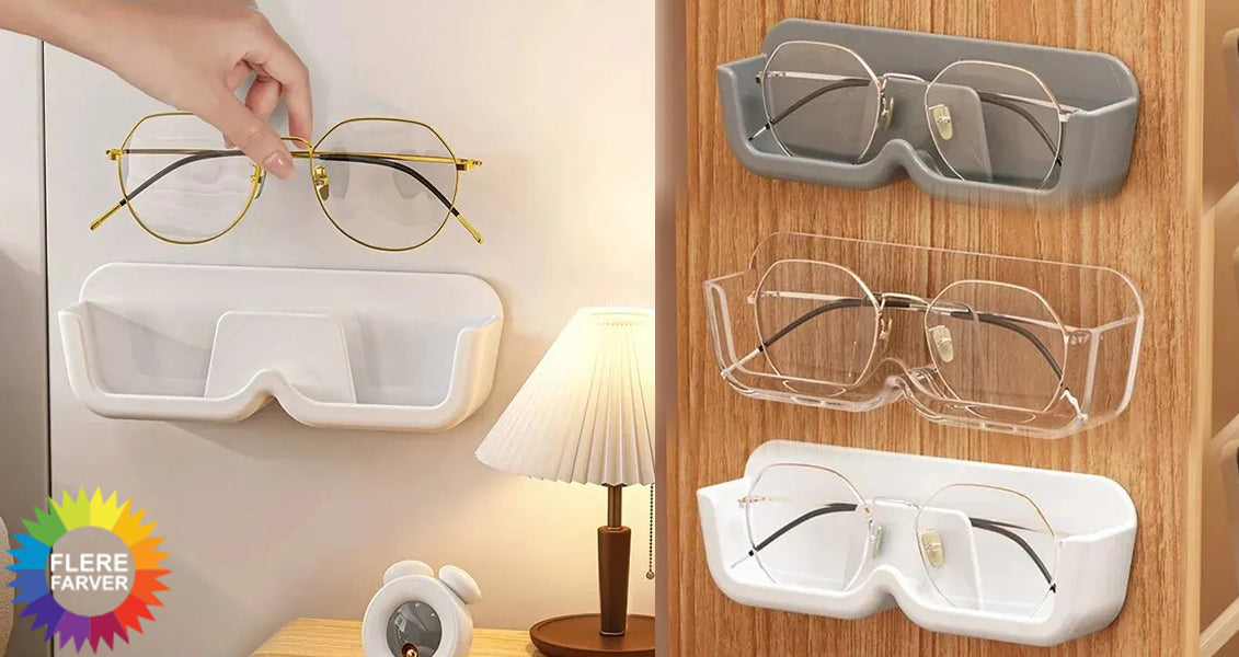 Væghængt Opbevarings- og Udstillingsreol til Briller – 1 stk.