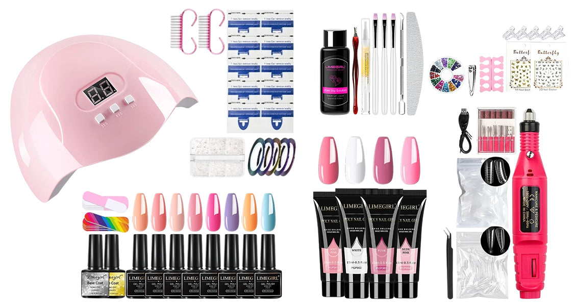 UV Gel Neglesæt med Lampe og Boremaskine