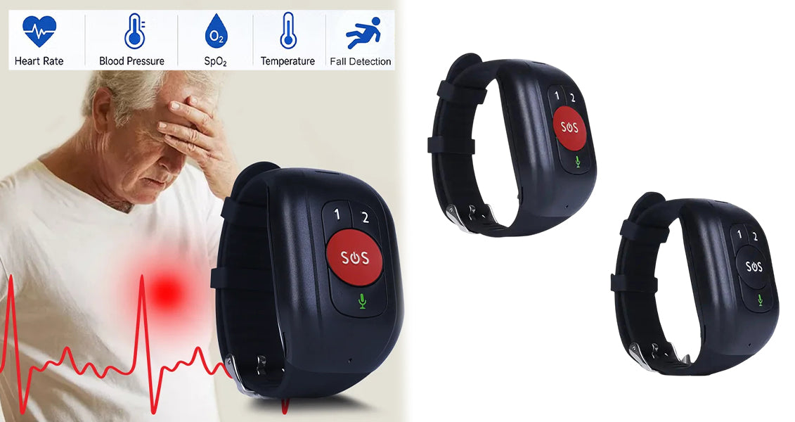 4G GPS-trackerarmbånd med SOS-opkald til Seniorer