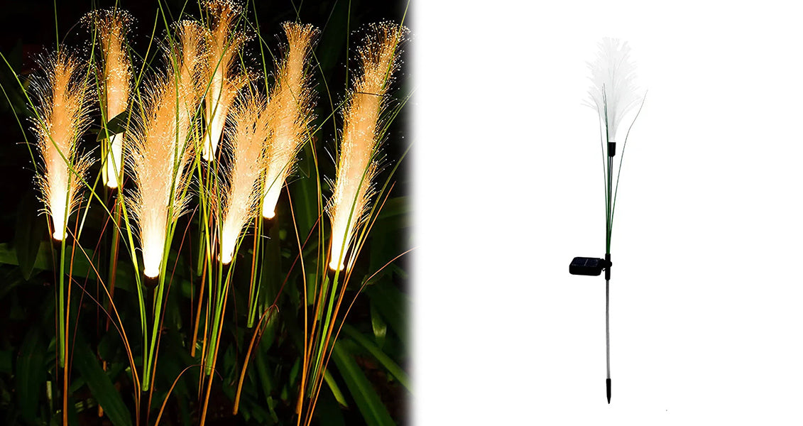 Solar LED-havelampe med Sivdesign til Haven