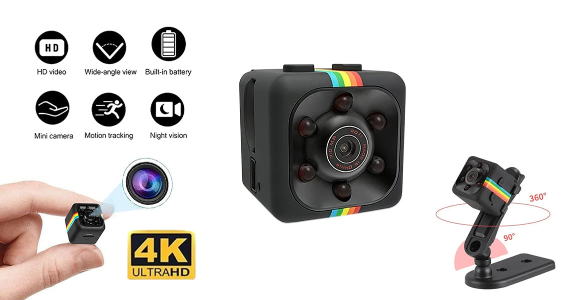 4K Mini HD-Sikkerhedskamera med 1080P Videooptagelse