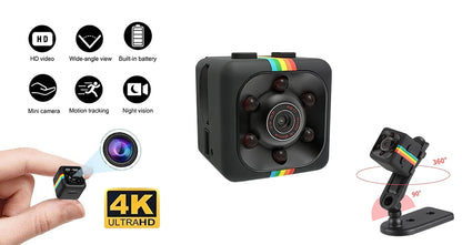 4K Mini HD-Sikkerhedskamera med 1080P Videooptagelse