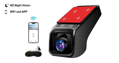 4K HD WiFi Bilkamera med Parkeringssensor og App-styring