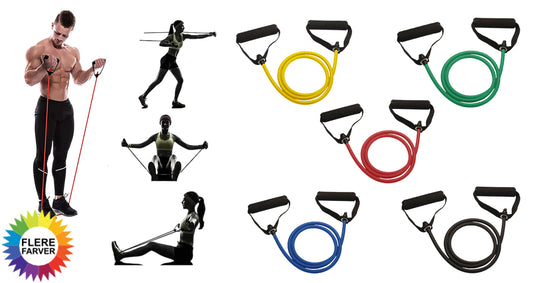 Modstandsbånd med Håndtag til Hjemmetræning