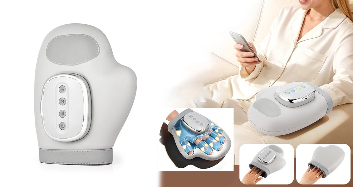 Elektrisk Håndmassager til Fingre og Håndflade