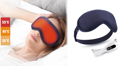 USB-Opvarmet Damp-Øjenmassagemaske
