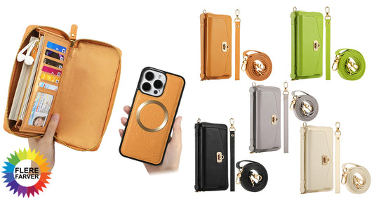 2-i-1 iPhone Læderpung