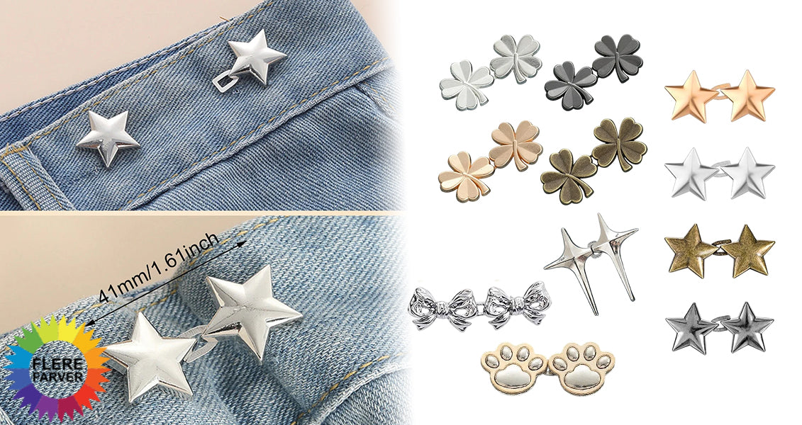 Justerbare Taljeknapklips til Jeans