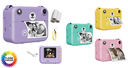 Digitalt Børnekamera med Instant Fotoprinter