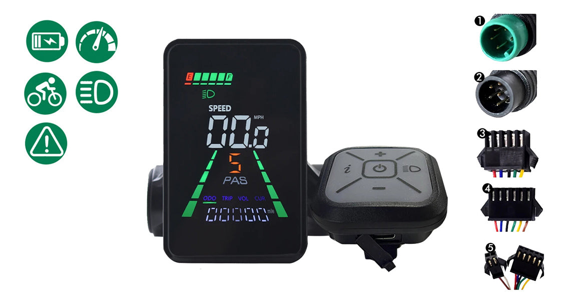 LCD-Display til Elektrisk Cykel og Elektrisk Løbehjul