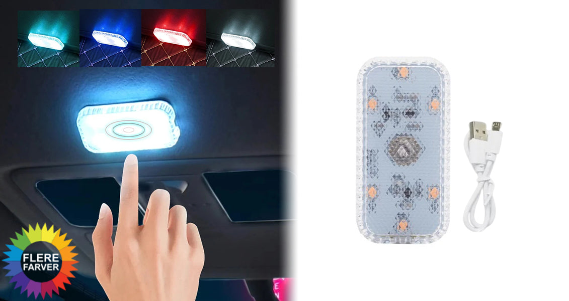 Genopladeligt Mini LED-berøringslys til Bilen