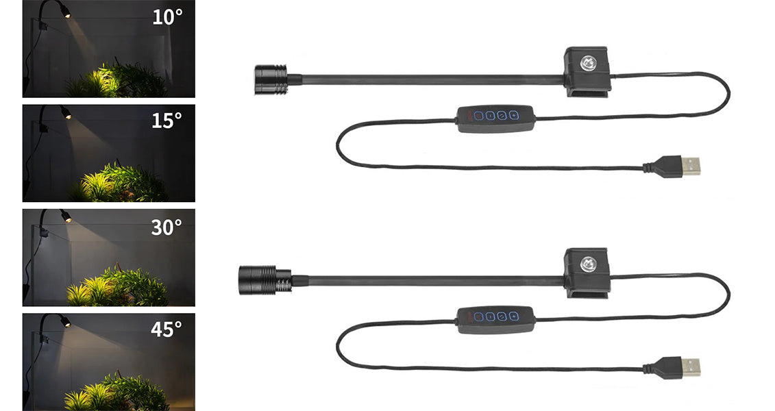 USB LED Akvarieplantelys – Slim, Vandtæt og Clip-on