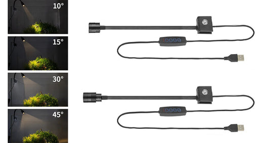 USB LED Akvarieplantelys – Slim, Vandtæt og Clip-on