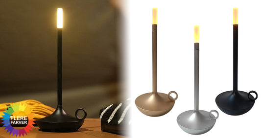 Genopladelig LED Stearinlys Bordlampe