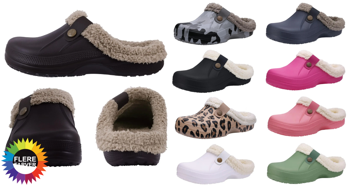 Vandtætte Mule Clogs Hjemmesko med Varmt Foer
