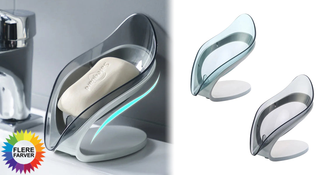 Bladformet Sugekop Sæbeholder