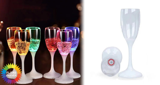 LED Champagne Festlys Glas