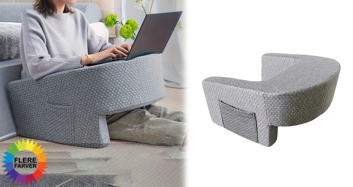 Stor Læsepude i Memory Foam med Armstøtte