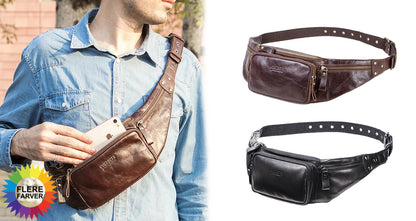 Ægte Læder Bæltetaske til Mænd