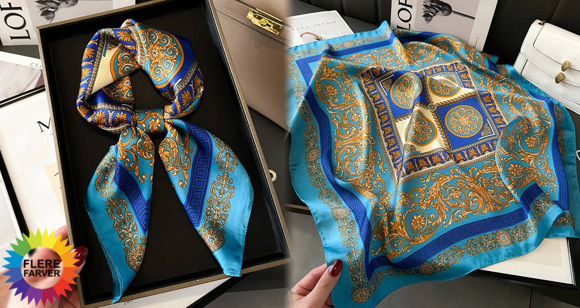 Luksus Trykt Silketørklæde til Kvinder