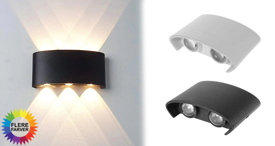 Moderne LED-Væglampe til Indendørs og Udendørs Brug