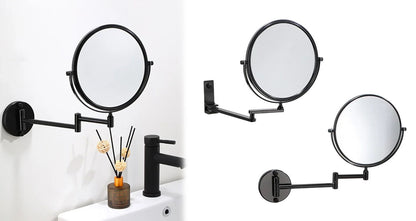 Vægmonteret Dobbeltsidet Makeup Spejl med Forstørrelse