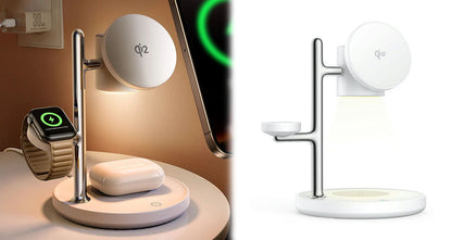 Qi2 Magnetisk Trådløs Opladningslampe til iPhone, iWatch, AirPods