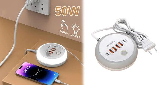 Multiport USB-Oplader 50W PD Type C