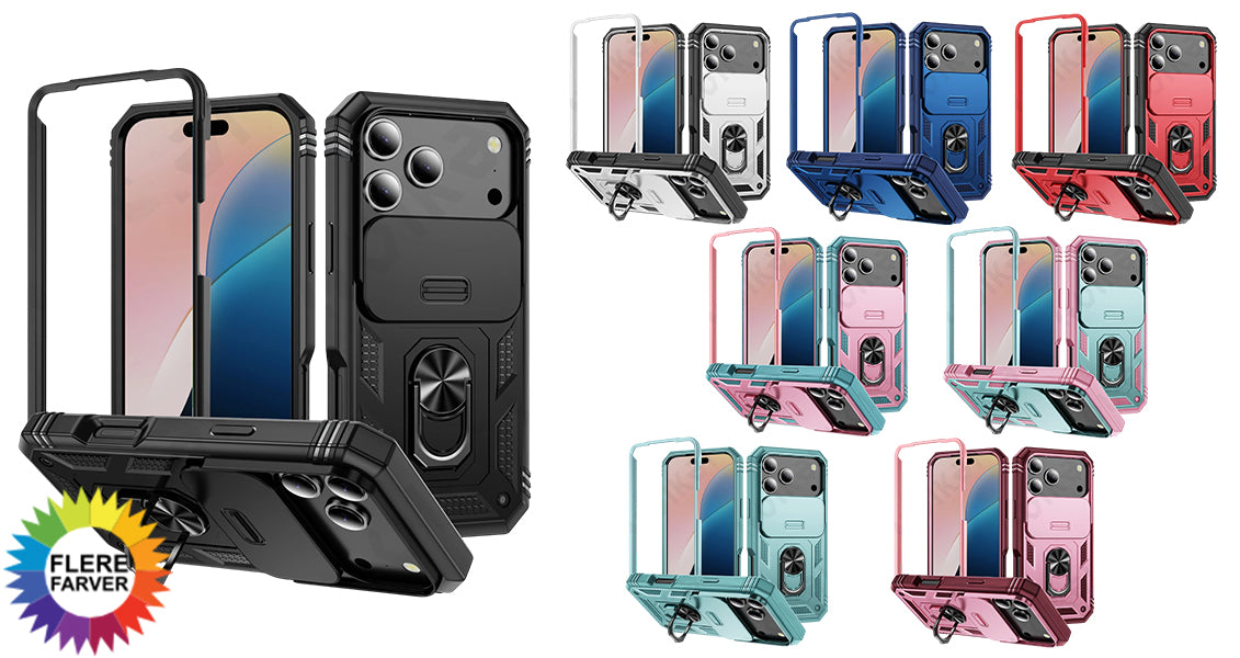 Militærgrad iPhone Cover med Kamera-Skyder