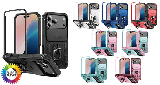 Militærgrad iPhone Cover med Kamera-Skyder