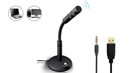 Mini USB Desktop Mikrofon til Gaming, Podcast og Streaming