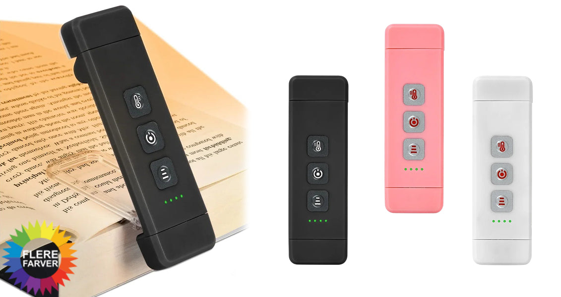 Mini USB Genopladelig LED-boglampe med Klips