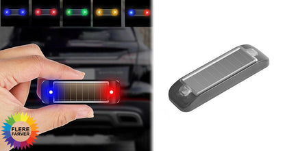 Mini LED Solcelle Advarselslys til Bil