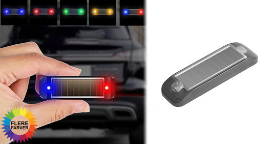 Mini LED Solcelle Advarselslys til Bil