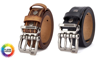 Ægte Læderbælte til Mænd med Nålespænde