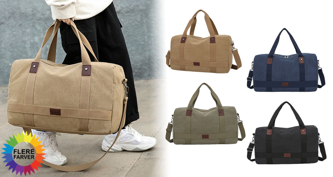 Herre Canvas Rejse Duffel Taske