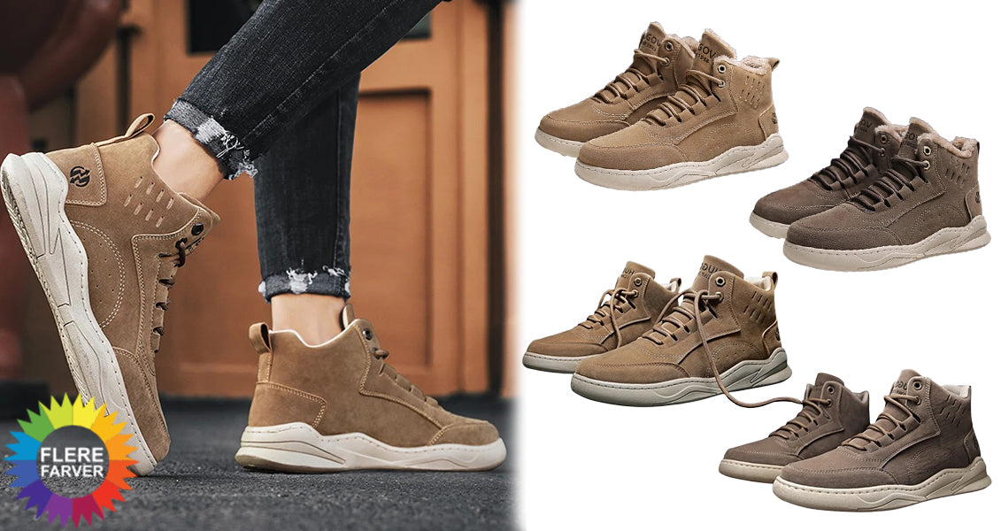 Herre Varme Vinter Ruskind Sneakers