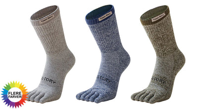 Åndbare Merinould Fem Tå Vinterstrømper