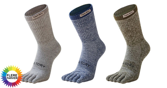 Åndbare Merinould Fem Tå Vinterstrømper