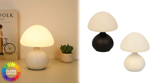 Minimalistisk Svampelampe med 3 Farver og Dæmpning