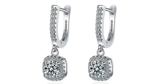 Moissanit Hoop Øreringe til Kvinder