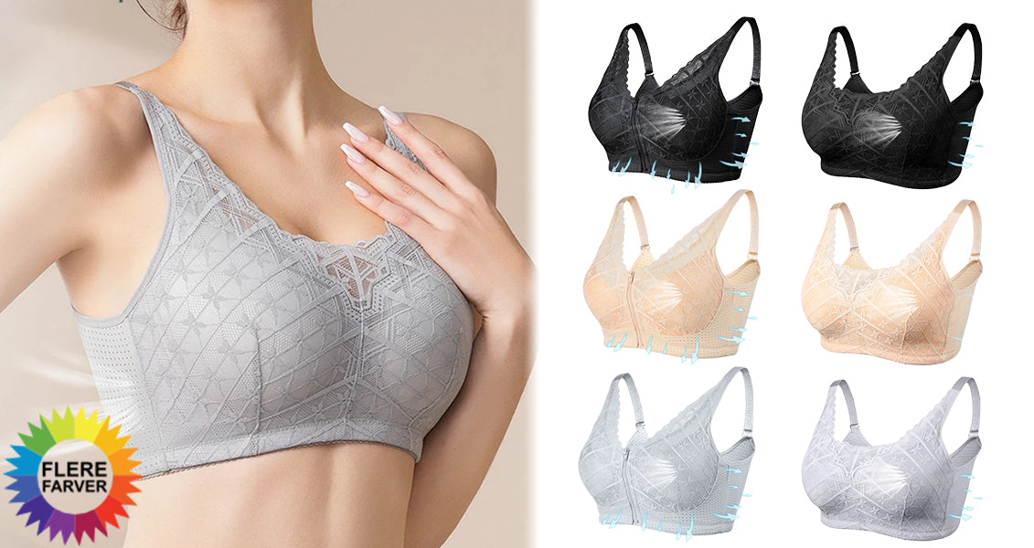 Justerbar Bomulds Mastektomi Bh med Lomme