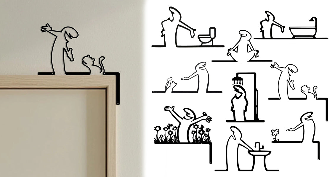 Metal Væg- og Dørdekorationsskilt