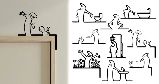 Metal Væg- og Dørdekorationsskilt