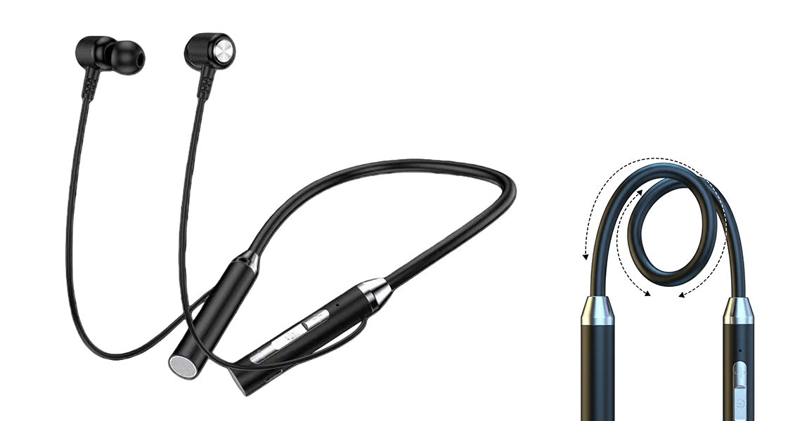 Trådløse Bluetooth Neckband-Hovedtelefoner med Mikrofon