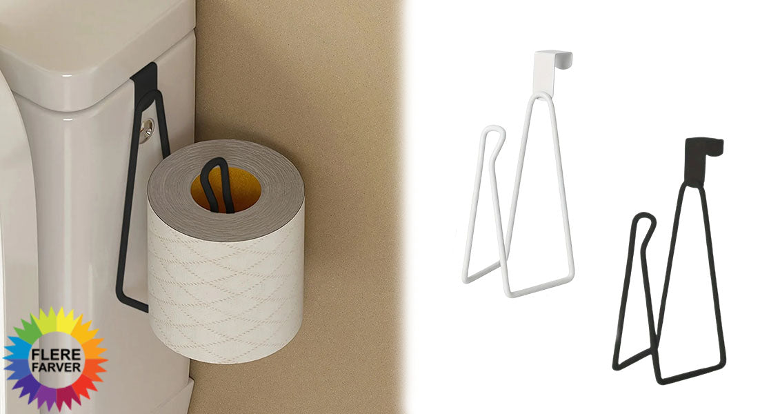 Toiletpapirholder i Rustfrit Stål uden Boring