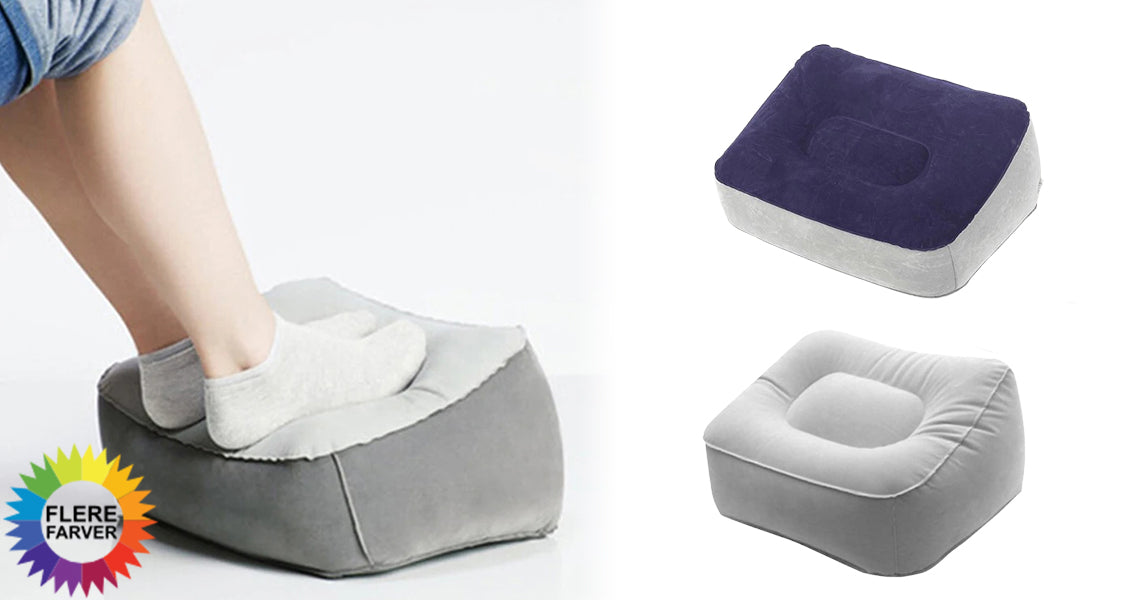 Oppustelig Fodstøttepude til Rejser, Kontor og Hjem