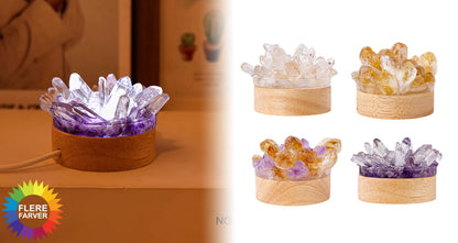 Naturlig Ametyst Krystallampe til Boligindretning