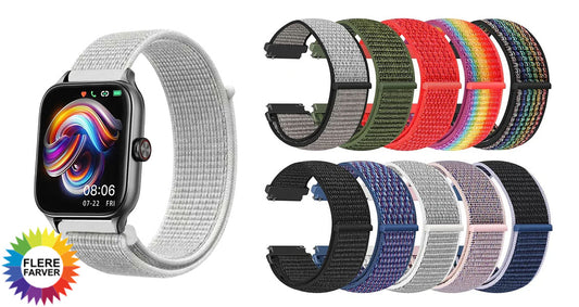 Nylonløkke Urrem til Amazfit, Samsung, Huawei, Xiaomi, Garmin