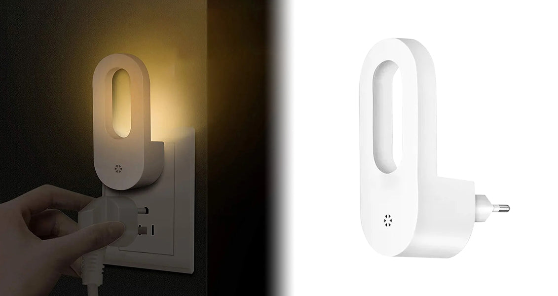 Natlampe Med Sensor til Stikkontakt